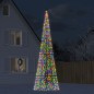 vidaXL Árbol de Navidad en asta de bandera 1534 LED colores 500 cm vidaXL Árbol de Navidad en asta de bandera 1534 LED colores 500 cm