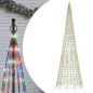 vidaXL Árbol de Navidad en asta de bandera 1534 LED colores 500 cm vidaXL Árbol de Navidad en asta de bandera 1534 LED colores 500 cm