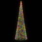 vidaXL Árbol de Navidad en asta de bandera 1534 LED colores 500 cm vidaXL Árbol de Navidad en asta de bandera 1534 LED colores 500 cm