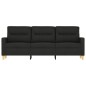 vidaXL Sofá de 3 plazas de tela negro 180 cm vidaXL Sofá de 3 plazas de tela negro 180 cm