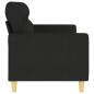 vidaXL Sofá de 3 plazas de tela negro 180 cm vidaXL Sofá de 3 plazas de tela negro 180 cm