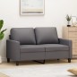 vidaXL Sofá de 2 plazas de cuero sintético gris 120 cm vidaXL Sofá de 2 plazas de cuero sintético gris 120 cm