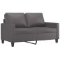 vidaXL Sofá de 2 plazas de cuero sintético gris 120 cm vidaXL Sofá de 2 plazas de cuero sintético gris 120 cm