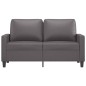 vidaXL Sofá de 2 plazas de cuero sintético gris 120 cm vidaXL Sofá de 2 plazas de cuero sintético gris 120 cm