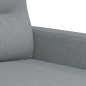 vidaXL Juego de sofás con cojines 3 piezas tela gris claro vidaXL Juego de sofás con cojines 3 piezas tela gris claro