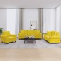vidaXL Juego de sofás con cojines 3 piezas terciopelo amarillo vidaXL Juego de sofás con cojines 3 piezas terciopelo amarillo