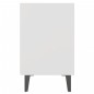 vidaXL Mesitas de noche con patas de metal 2 uds blanco 40x30x50 cm