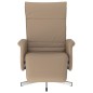 vidaXL Sillón reclinable con reposapiés cuero sintético capuchino vidaXL Sillón reclinable con reposapiés cuero sintético capuchino