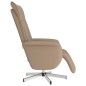 vidaXL Sillón reclinable con reposapiés cuero sintético capuchino vidaXL Sillón reclinable con reposapiés cuero sintético capuchino