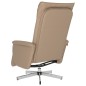 vidaXL Sillón reclinable con reposapiés cuero sintético capuchino vidaXL Sillón reclinable con reposapiés cuero sintético capuchino