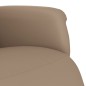 vidaXL Sillón reclinable con reposapiés cuero sintético capuchino vidaXL Sillón reclinable con reposapiés cuero sintético capuchino