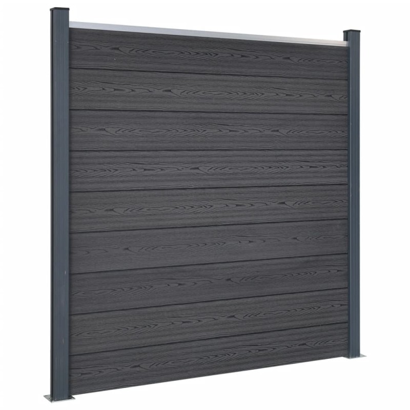 vidaXL Juego de paneles de valla WPC gris 180x186 cm vidaXL Juego de paneles de valla WPC gris 180x186 cm