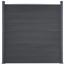 vidaXL Juego de paneles de valla WPC gris 180x186 cm