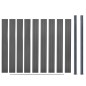 vidaXL Juego de paneles de valla WPC gris 180x186 cm vidaXL Juego de paneles de valla WPC gris 180x186 cm