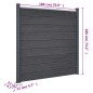 vidaXL Juego de paneles de valla WPC gris 180x186 cm vidaXL Juego de paneles de valla WPC gris 180x186 cm