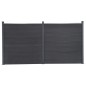 vidaXL Juego de paneles de valla WPC gris 353x186 cm vidaXL Juego de paneles de valla WPC gris 353x186 cm