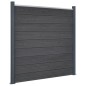 vidaXL Juego de paneles de valla WPC gris 353x186 cm vidaXL Juego de paneles de valla WPC gris 353x186 cm