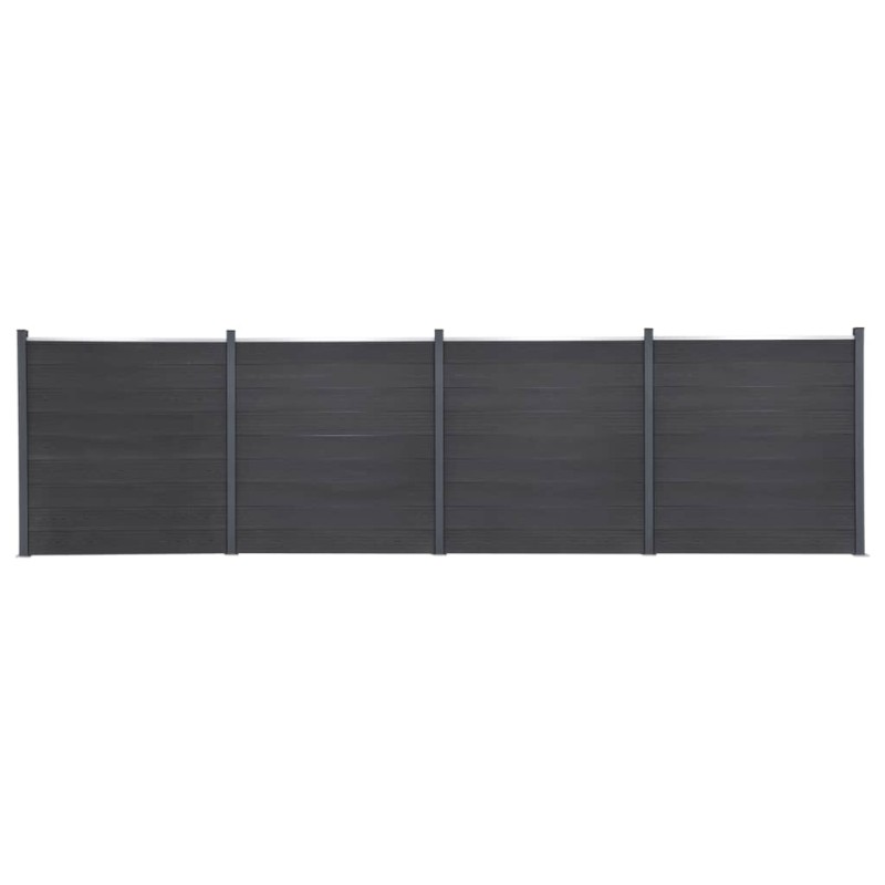 vidaXL Juego de paneles de valla WPC gris 699x186 cm vidaXL Juego de paneles de valla WPC gris 699x186 cm