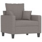 vidaXL Sillón de tela gris taupé 60 cm vidaXL Sillón de tela gris taupé 60 cm