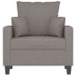 vidaXL Sillón de tela gris taupé 60 cm vidaXL Sillón de tela gris taupé 60 cm