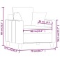 vidaXL Sillón de tela gris taupé 60 cm vidaXL Sillón de tela gris taupé 60 cm