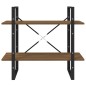 vidaXL Estantería de 2 niveles contrachapada marrón roble 80x30x70 cm vidaXL Estantería de 2 niveles contrachapada marrón roble 80x30x70 cm