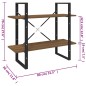 vidaXL Estantería de 2 niveles contrachapada marrón roble 80x30x70 cm vidaXL Estantería de 2 niveles contrachapada marrón roble 80x30x70 cm