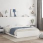 vidaXL Estructura de cama madera de ingeniería blanco 150x200 cm vidaXL Estructura de cama madera de ingeniería blanco 150x200 cm