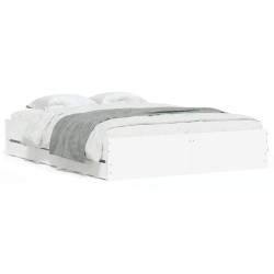 vidaXL Estructura de cama madera de ingeniería blanco 150x200 cm