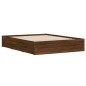vidaXL Cama con cajones madera de ingeniería marrón roble 150x200 cm vidaXL Cama con cajones madera de ingeniería marrón roble 150x200 cm