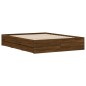 vidaXL Cama con cajones madera de ingeniería marrón roble 150x200 cm vidaXL Cama con cajones madera de ingeniería marrón roble 150x200 cm