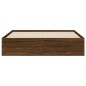 vidaXL Cama con cajones madera de ingeniería marrón roble 140x200 cm