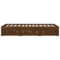 vidaXL Cama con cajones madera de ingeniería marrón roble 140x200 cm