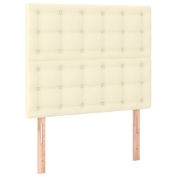 vidaXL Cabeceros 2 unidades cuero sintético color crema 90x5x78/88cm