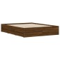 vidaXL Cama con cajones madera de ingeniería marrón roble 140x200 cm