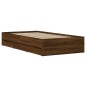 vidaXL Cama con cajones madera de ingeniería marrón roble 90x200 cm vidaXL Cama con cajones madera de ingeniería marrón roble 90x200 cm