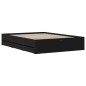 vidaXL Cama con cajones madera de ingeniería negro 135x190 cm vidaXL Cama con cajones madera de ingeniería negro 135x190 cm