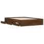 vidaXL Cama con cajones madera de ingeniería marrón roble 135x190 cm vidaXL Cama con cajones madera de ingeniería marrón roble 135x190 cm
