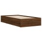 vidaXL Cama con cajones madera de ingeniería marrón roble 90x190 cm vidaXL Cama con cajones madera de ingeniería marrón roble 90x190 cm