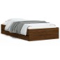 vidaXL Cama con cajones madera de ingeniería marrón roble 75x190 cm vidaXL Cama con cajones madera de ingeniería marrón roble 75x190 cm