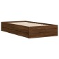 vidaXL Cama con cajones madera de ingeniería marrón roble 75x190 cm vidaXL Cama con cajones madera de ingeniería marrón roble 75x190 cm