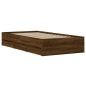 vidaXL Cama con cajones madera de ingeniería marrón roble 75x190 cm vidaXL Cama con cajones madera de ingeniería marrón roble 75x190 cm