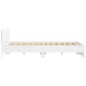 vidaXL Estructura de cama cabecero y luces LED blanca 160x200 cm vidaXL Estructura de cama cabecero y luces LED blanca 160x200 cm