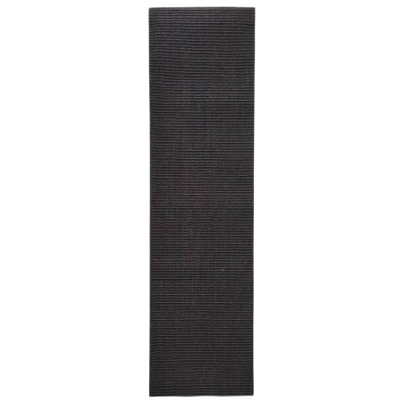 vidaXL Alfombra de sisal natural negro 66x250 cm