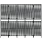 vidaXL Biombo de 5 paneles ratán sintético negro