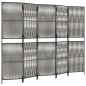 vidaXL Biombo de 5 paneles ratán sintético gris vidaXL Biombo de 5 paneles ratán sintético gris