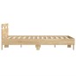 vidaXL Estructura de cama cabecero y luces LED roble Sonoma 135x190 cm vidaXL Estructura de cama cabecero y luces LED roble Sonoma 135x190 cm