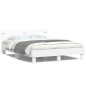 vidaXL Estructura de cama con cabecero y luces LED blanco 140x190 cm vidaXL Estructura de cama con cabecero y luces LED blanco 140x190 cm
