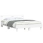 vidaXL Estructura de cama con cabecero y luces LED blanco 140x190 cm vidaXL Estructura de cama con cabecero y luces LED blanco 140x190 cm