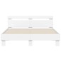 vidaXL Estructura de cama con cabecero y luces LED blanco 140x190 cm vidaXL Estructura de cama con cabecero y luces LED blanco 140x190 cm